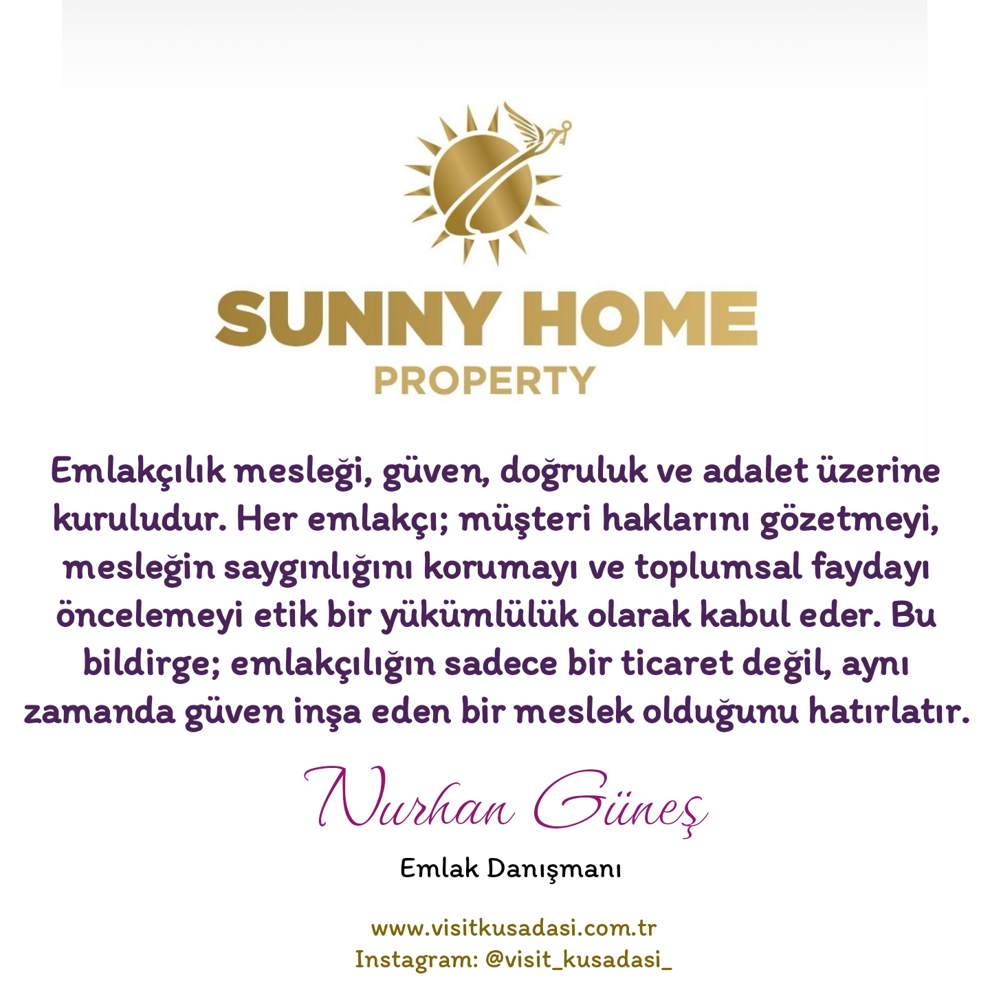 Emlakçılık Mesleği Etik Duruş ve Mesleki Bildirge